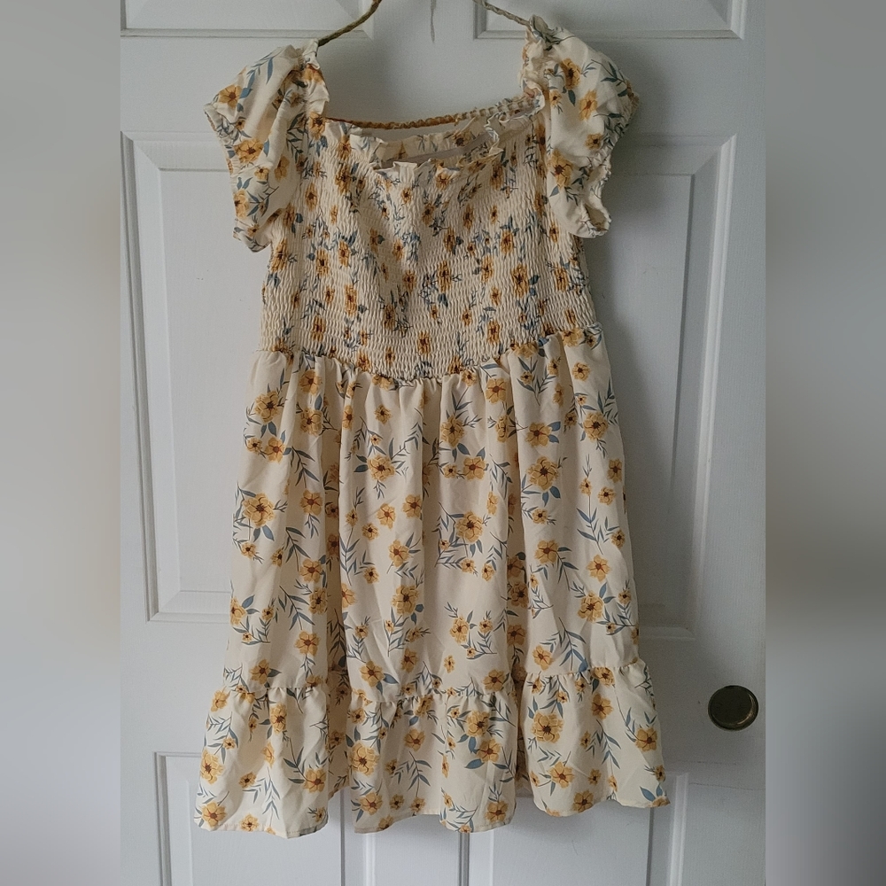 Yellow flower dress